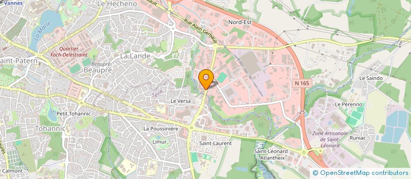 localisation de l'entreprise VANNES TISSUS à VANNES