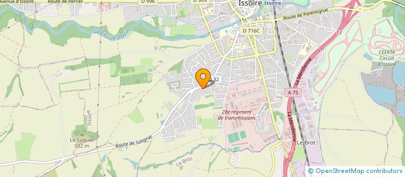 localisation de l'entreprise VANNIER CORPORATION  ISSOIRE