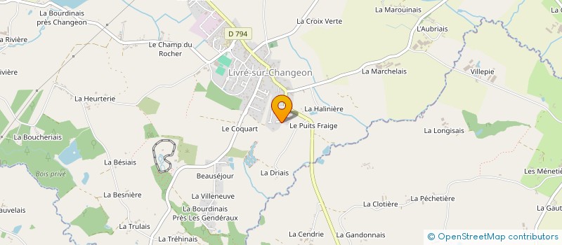 localisation de l'entreprise VANNIER SUR ET FRERES  LIVRE-SUR-CHANGEON