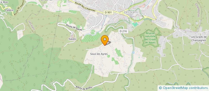 localisation de l'entreprise VANS CADENCE  LES VANS