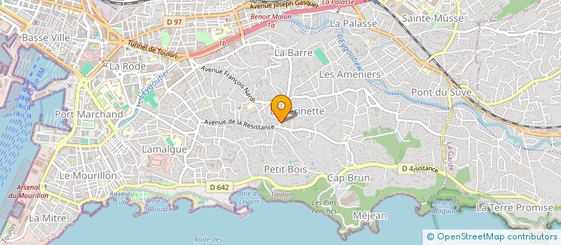 localisation de l'entreprise VANTAGE  TOULON