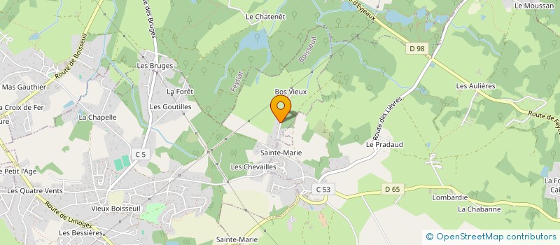 localisation de l'entreprise VANTAUX  BOISSEUIL