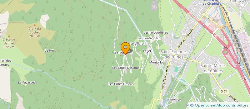 localisation de l'entreprise VANTILLARD TOURETTE  SAINT FRANCOIS LONGCHAMP