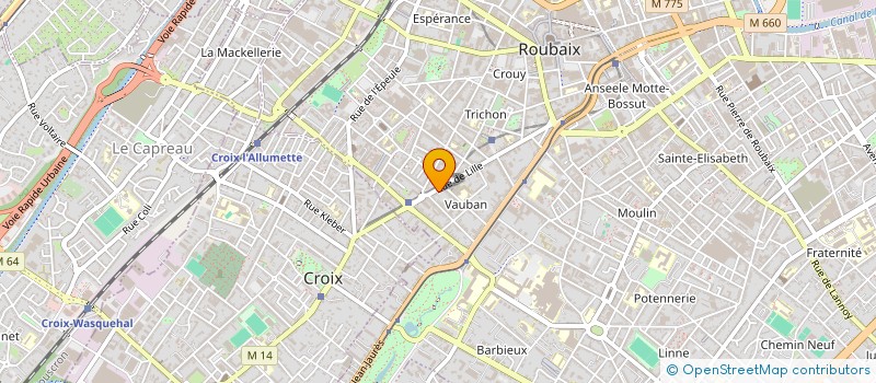 localisation de l'entreprise VANTINE / DERREUMAUX  ROUBAIX