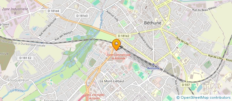 localisation de l'entreprise VAP BETH à BETHUNE