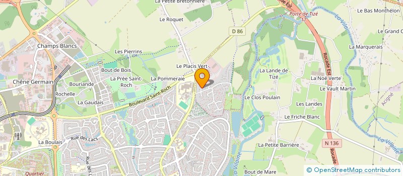 localisation de l'entreprise VAP IMMO  THORIGNE-FOUILLARD