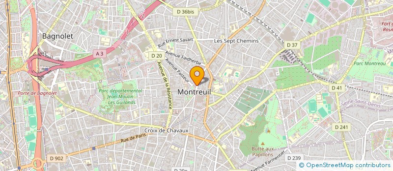 localisation de l'entreprise VAPE MONTREUIL à MONTREUIL