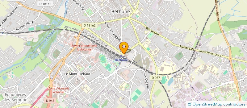localisation de l'entreprise VAPONEY à BETHUNE