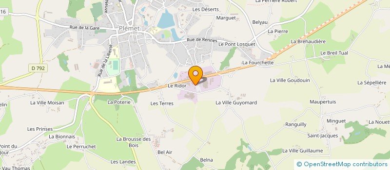 localisation de l'entreprise VAPRAN à PLEMET
