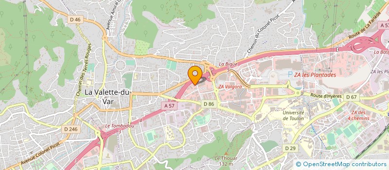 localisation de l'entreprise VAR ASSISTANCE S.A.  LA VALETTE DU VAR