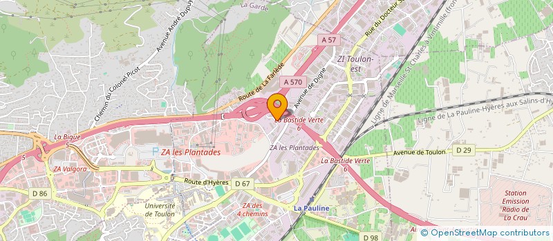 localisation de l'entreprise VAR CARROSSERIE à LA GARDE