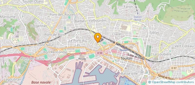 localisation de l'entreprise VAR OUEST FORMATION  TOULON