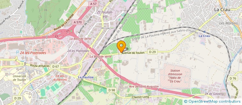 localisation de l'entreprise VAR VOYAGES SERVICE à LA CRAU