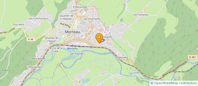localisation de l'entreprise VARAPPE ET MONTAGNE DU HAUT DOUBS à MORTEAU
