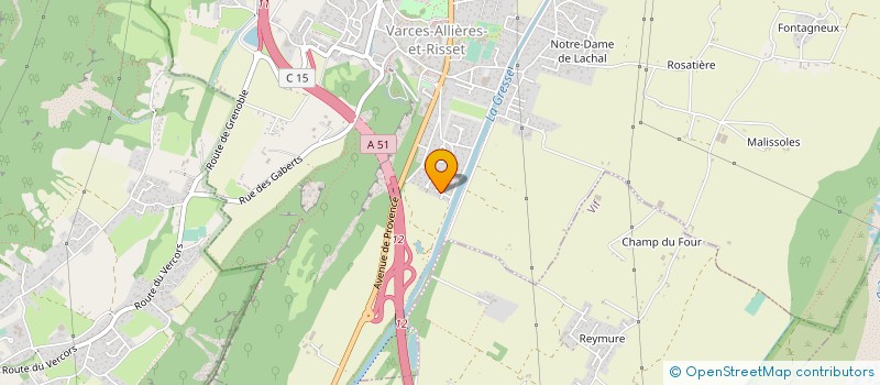 localisation de l'entreprise VARCES BASKET LOISIR  VARCES-ALLIERES-ET-RISSET