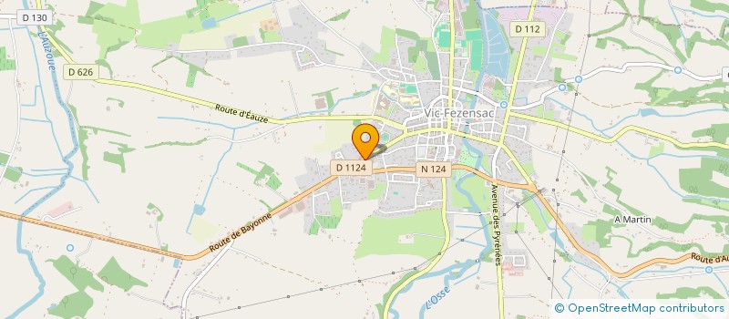 localisation de l'entreprise VARENE  VIC-FEZENSAC