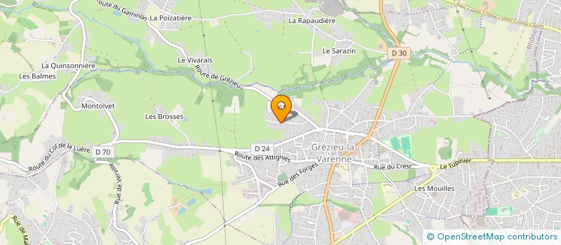 localisation de l'entreprise VARENNES GESTION  GREZIEU-LA-VARENNE