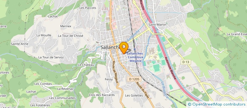 localisation de l'entreprise VARNYAULD à SALLANCHES
