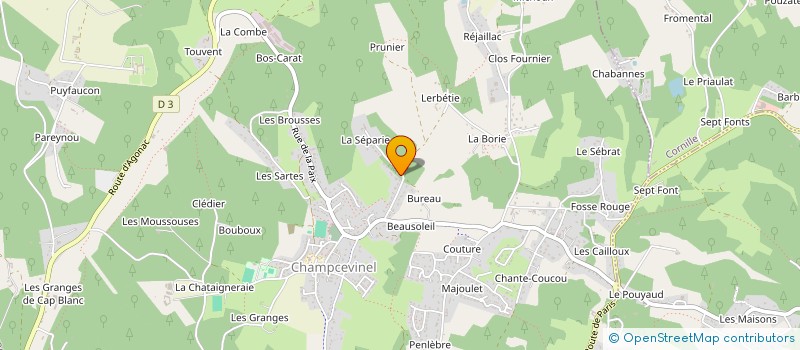 localisation de l'entreprise VARZEA  CHAMPCEVINEL