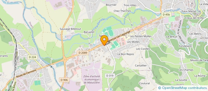 localisation de l'entreprise VAS  THIERS