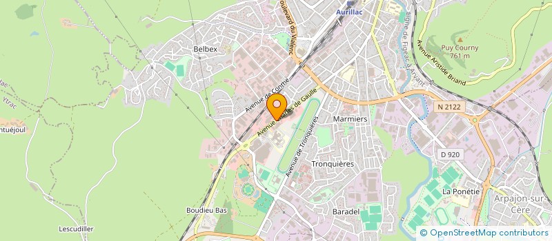 localisation de l'entreprise VAS à AURILLAC
