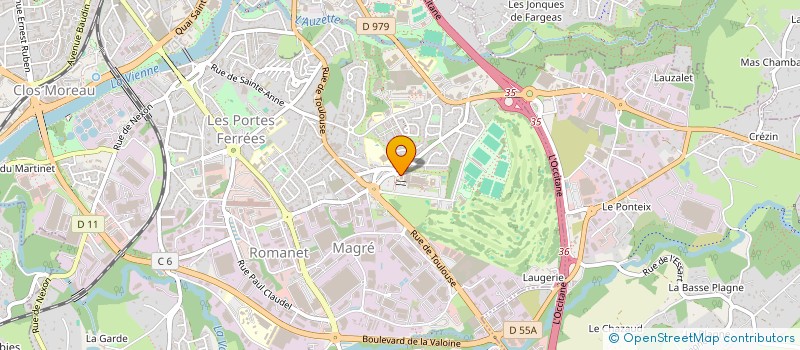 localisation de l'entreprise VASCULIM à LIMOGES