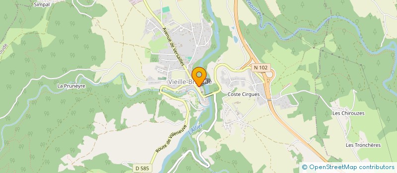 localisation de l'entreprise VASEUSE PRODUCTION  VIEILLE-BRIOUDE