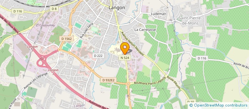 localisation de l'entreprise VASG  LANGON