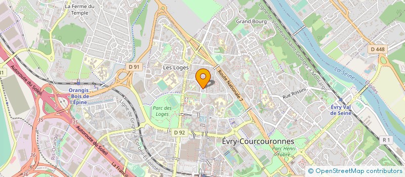 localisation de l'entreprise VASI à EVRY-COURCOURONNES