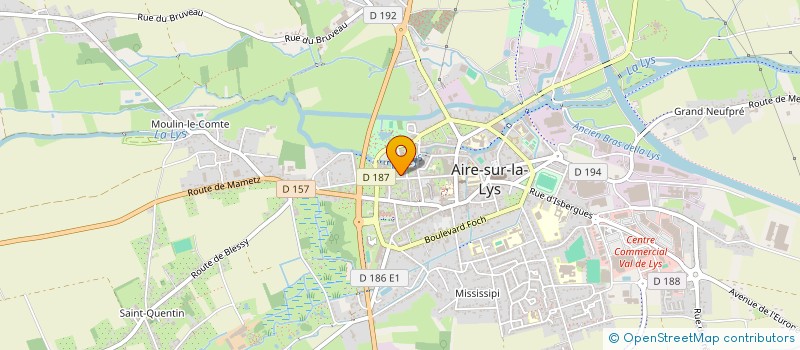 localisation de l'entreprise VASSEUR MEUBLES à AIRE-SUR-LA-LYS