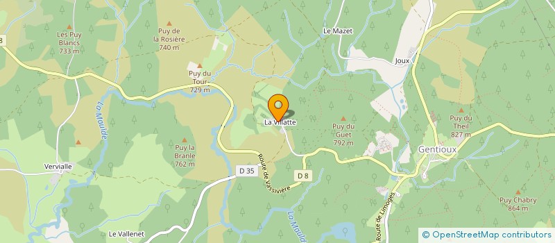 localisation de l'entreprise VASSIVIERE EXPLOITATION FORESTIERE à FAUX LA MONTAGNE