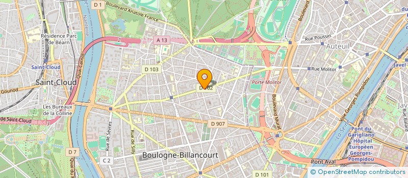 localisation de l'entreprise VATEA TOURISME D'AFFAIRES - V.T.A. à BOULOGNE-BILLANCOURT