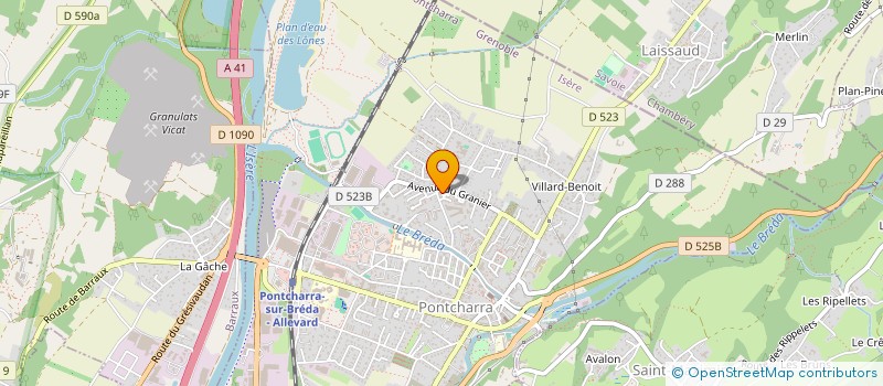 localisation de l'entreprise VATEC TP  PONTCHARRA