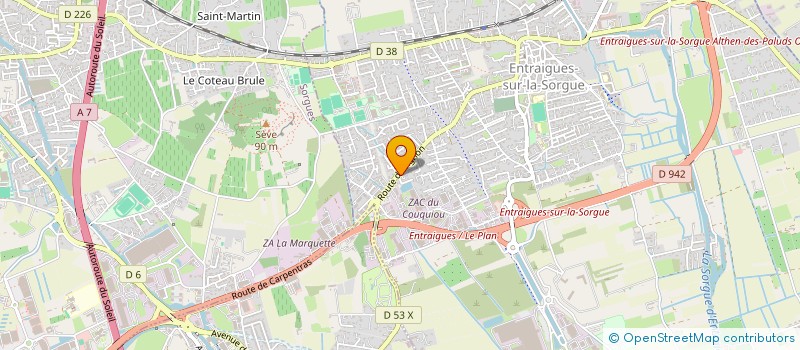 localisation de l'entreprise VAUCLUSE POMPAGE à ENTRAIGUES-SUR-LA-SORGUE
