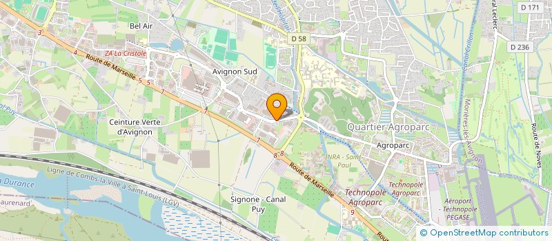 localisation de l'entreprise VAUCLUSIENNE DE DISTRIBUTION AUTOMOBILES  AVIGNON