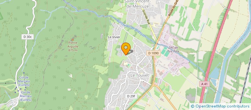 localisation de l'entreprise VAUDAINE HYDRO  LE TOUVET