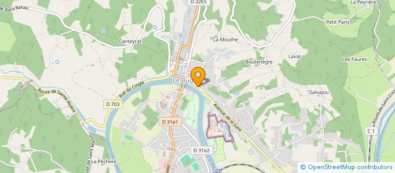 localisation de l'entreprise VAUDE BATIMENT  LE BUGUE