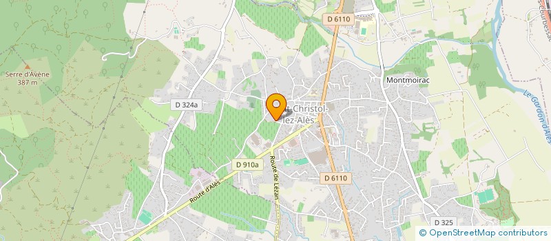 localisation de l'entreprise VAUGEOIS INVEST.  SAINT-CHRISTOL-LEZ-ALES