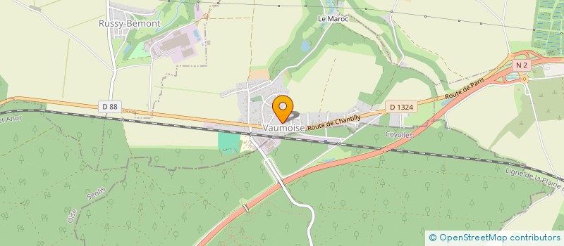 localisation de l'entreprise VAUMOISE CLUB PHYSIQUE  VAUMOISE