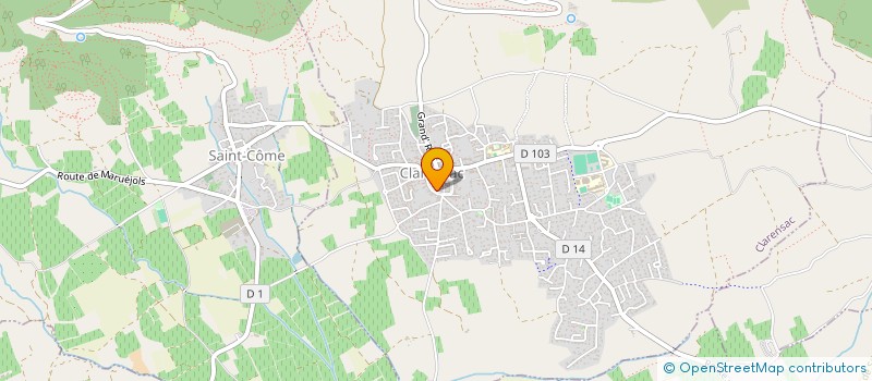 localisation de l'entreprise VAUNAGE BATIMENT  CLARENSAC