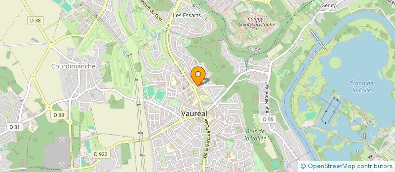 localisation de l'entreprise VAUREAL OPTIQUE  VAUREAL