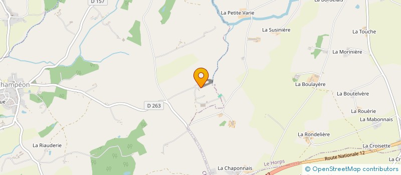 localisation de l'entreprise VAUVERT à CHAMPEON