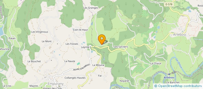 localisation de l'entreprise VAUX-REY  ARLEBOSC