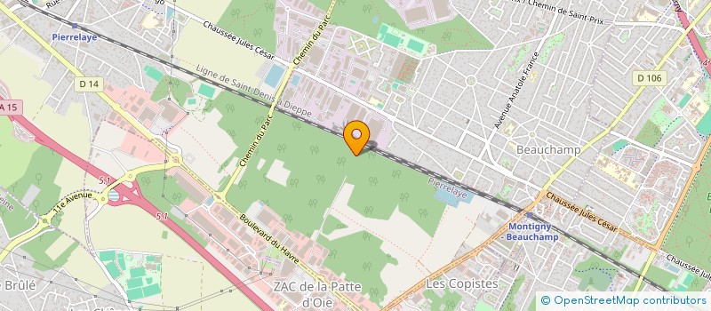 localisation de l'entreprise VAVER à PIERRELAYE