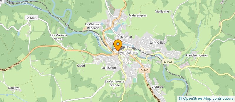 localisation de l'entreprise VAXIVIERE à EYMOUTIERS