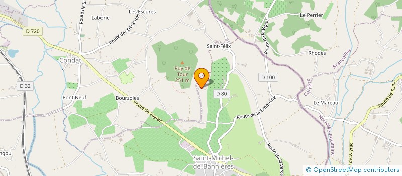 localisation de l'entreprise VAYRAC 2024  SAINT-MICHEL-DE-BANNIERES