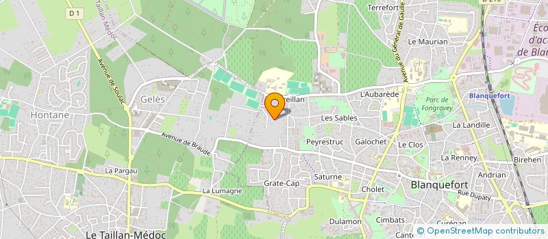 localisation de l'entreprise VB à BLANQUEFORT