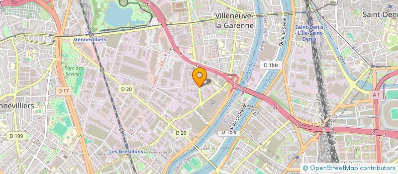 localisation de l'entreprise VB COMMUNICATION  VILLENEUVE-LA-GARENNE