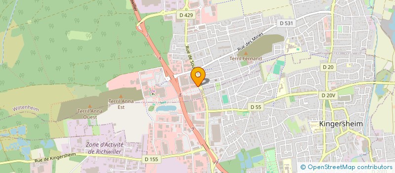 localisation de l'entreprise VB CONFORT à WITTENHEIM