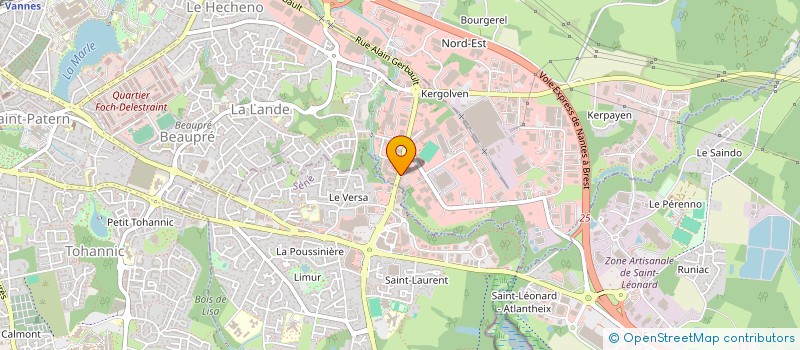 localisation de l'entreprise VB FORMATION à VANNES